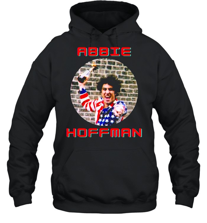 Abbie Hoffman In His American Flag shirt Unisex Hoodie