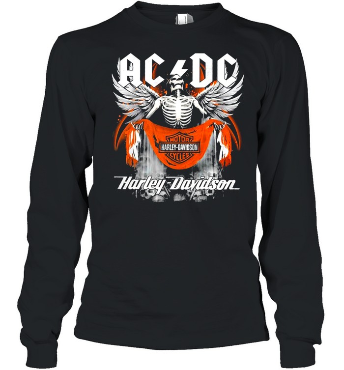 AC DC Death Motor Harley Davidson Cycles 2021 shirt Long Sleeved T-shirt