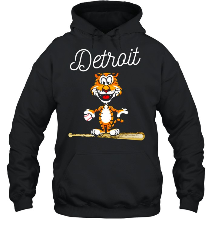 Baseball distressed tiger mascot shirt Unisex Hoodie