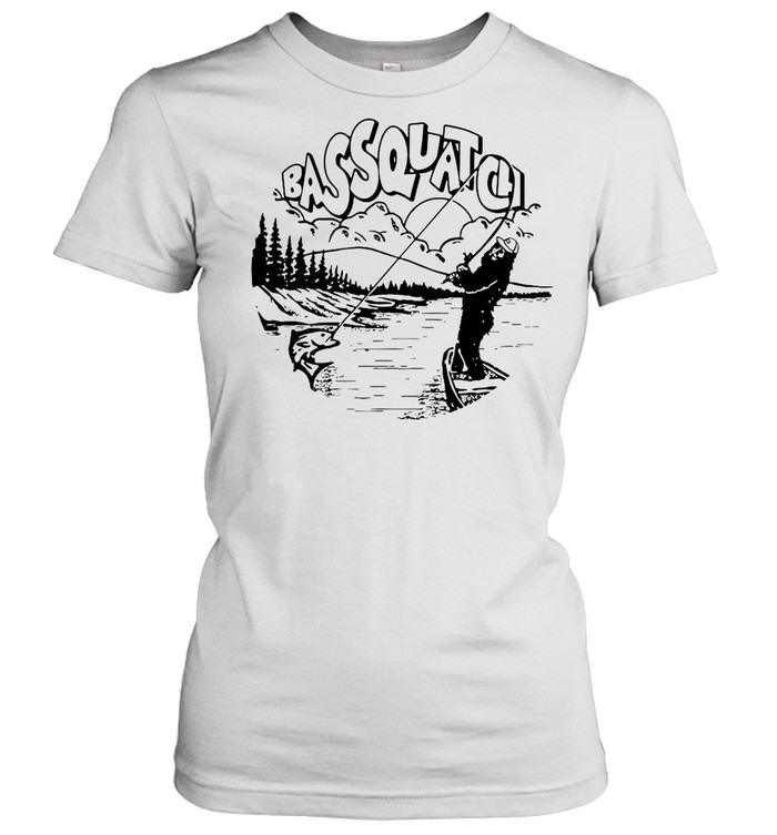 Bassquatch Funny Bass Fishing Bigfoot On The Lake shirt Classic Women's T-shirt