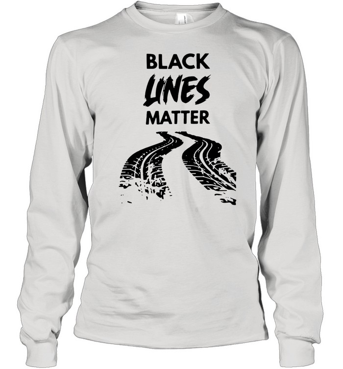 Black lines matter shirt Long Sleeved T-shirt
