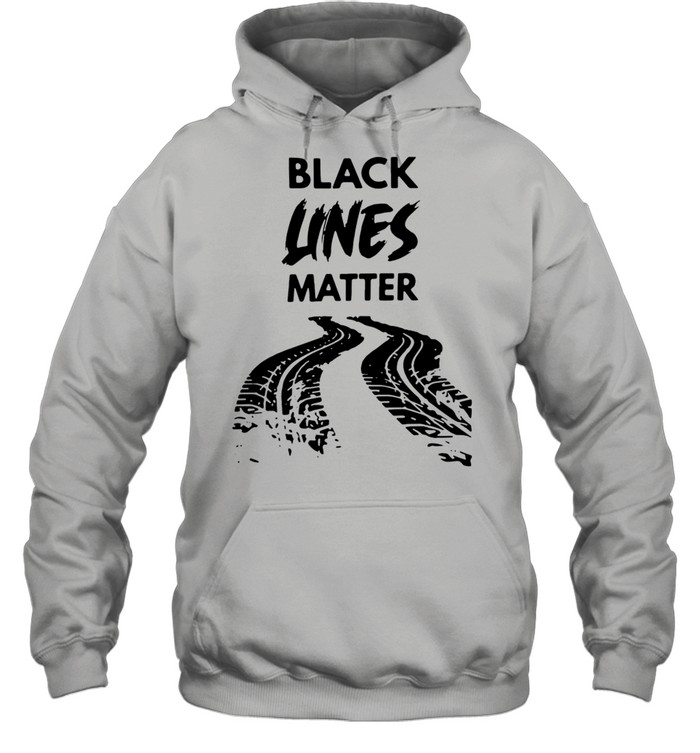 Black lines matter shirt Unisex Hoodie