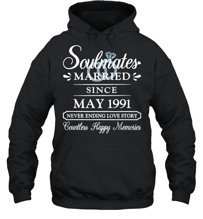 Couple Married Since May 1991 30th Wedding Anniversary shirt Unisex Hoodie