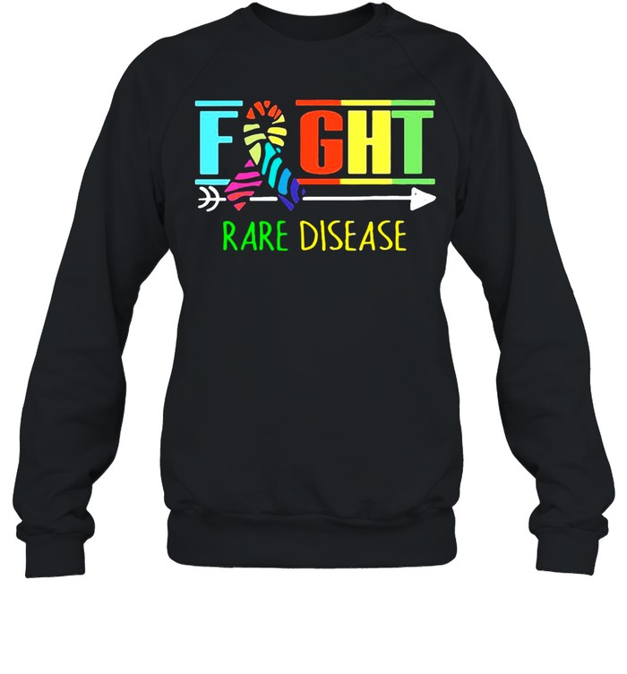 Fight Rare Disease Zebra Ribbon Rare Disease Day 2021 shirt Unisex Sweatshirt