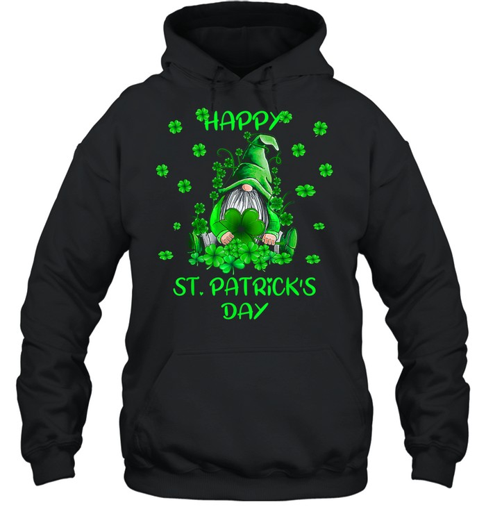 Gnome Happy St Patricks Day tshirt Unisex Hoodie
