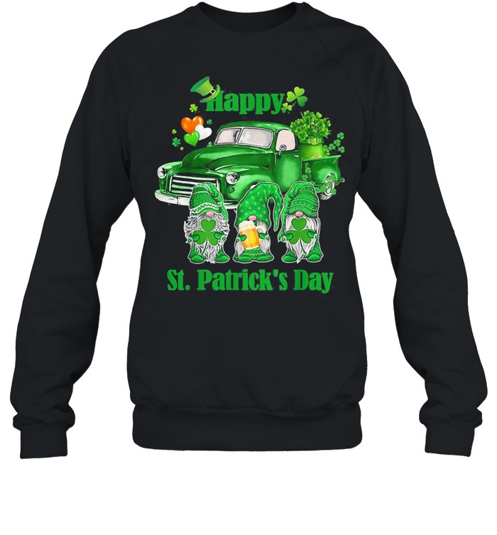 Happy Gnomes Truck St Patrick’s Day  Unisex Sweatshirt