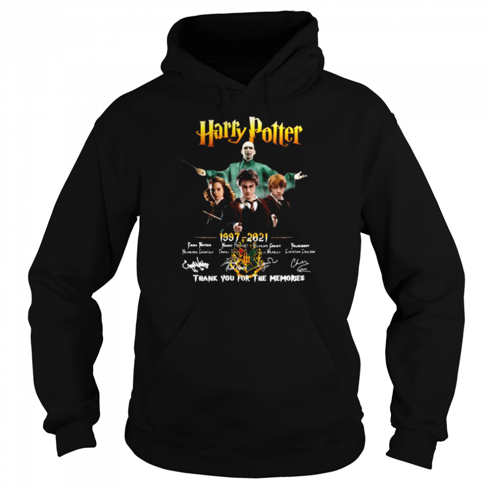 Harry Potter 1997 2021 Signatures Thank You For The Memories shirt Unisex Hoodie