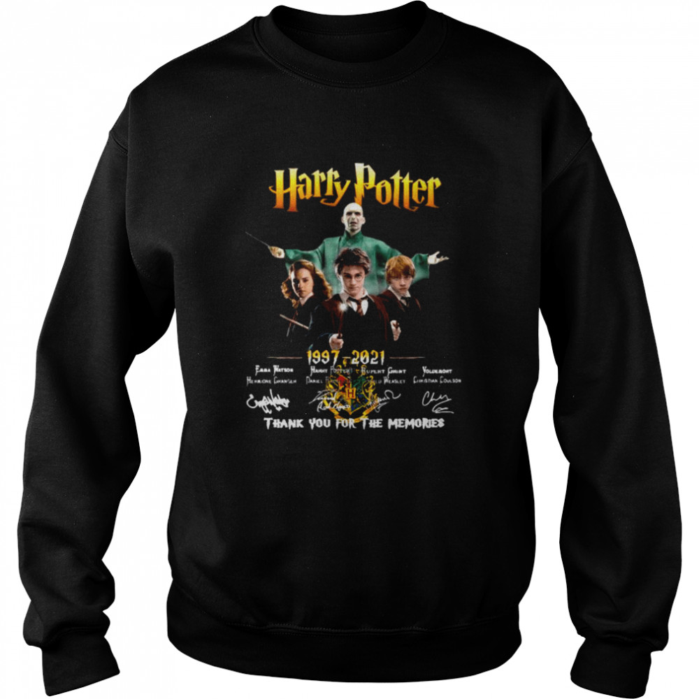 Harry Potter 1997 2021 Signatures Thank You For The Memories shirt Unisex Sweatshirt