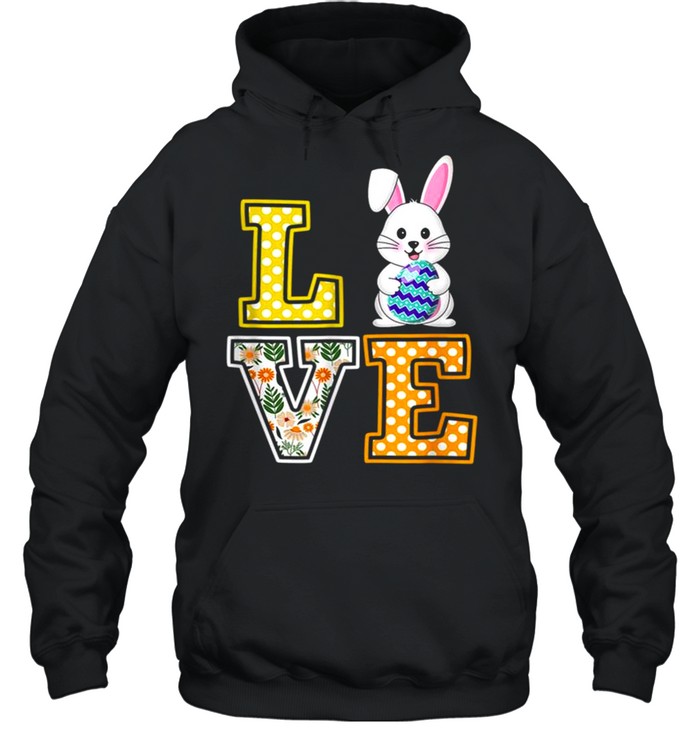 Love Easter Egg Bunny Cute Bunny Easter Costume Boys Girls shirt Unisex Hoodie