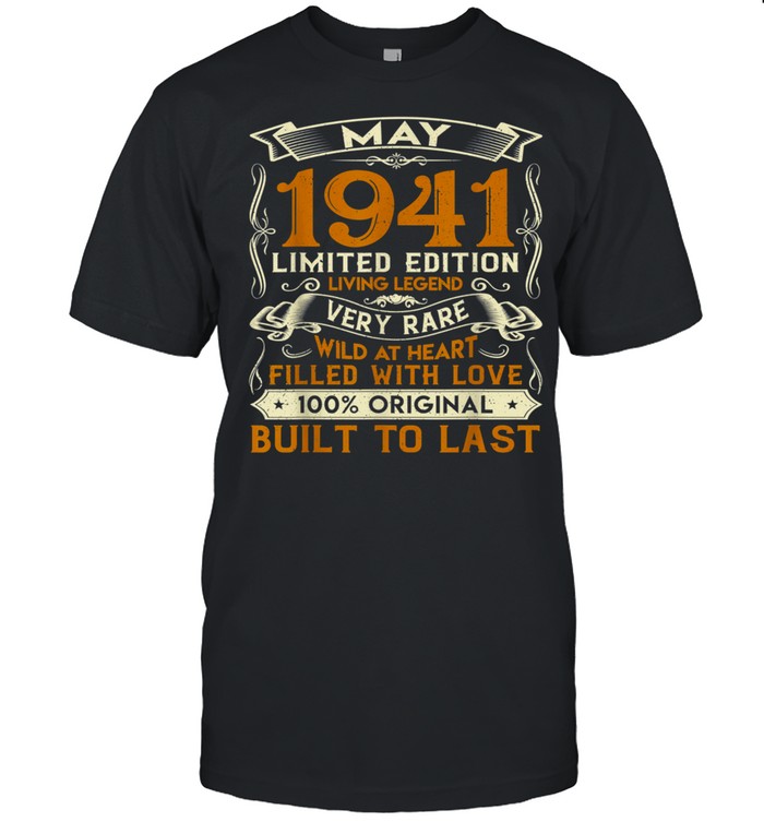 May 1941 Vintage 80 Years Old 80th Birthday Family shirt