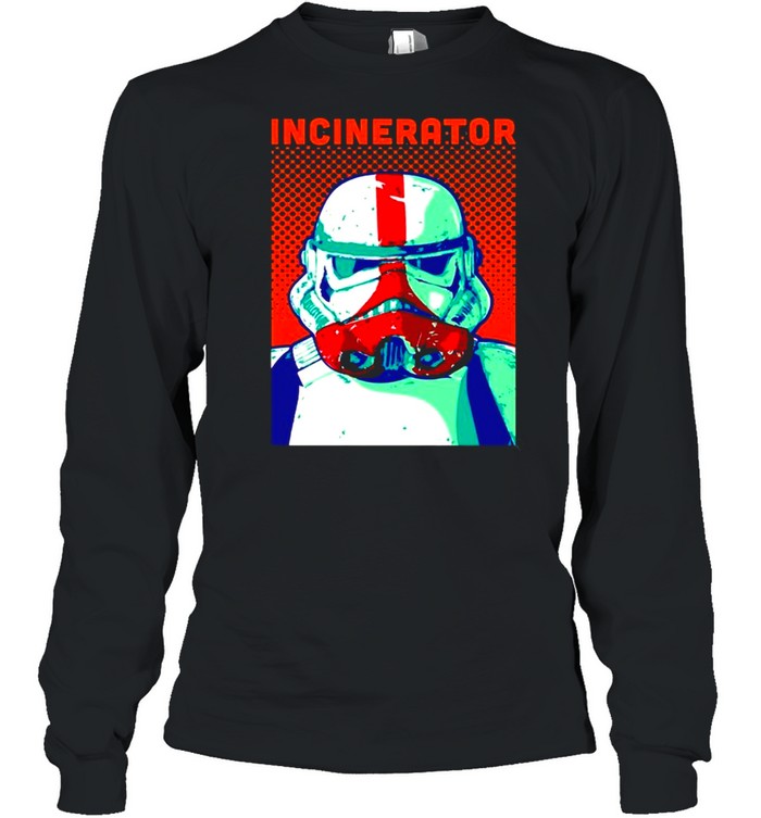 Star Wars The Mandalorian Incinerator Trooper Comic Portrait shirt Long Sleeved T-shirt