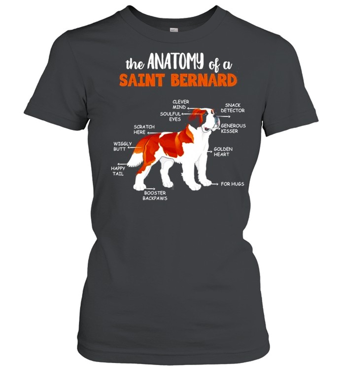 The Cute And True Anatomy Of A Saint Bernard shirt Classic Women's T-shirt