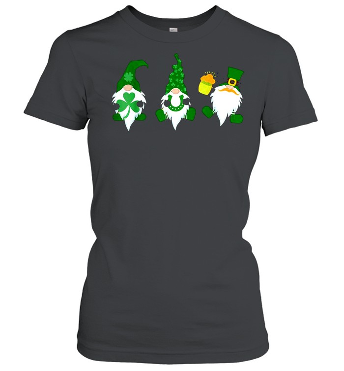 Three Gnomes Happy Patrick’s Day Beer  Classic Women's T-shirt