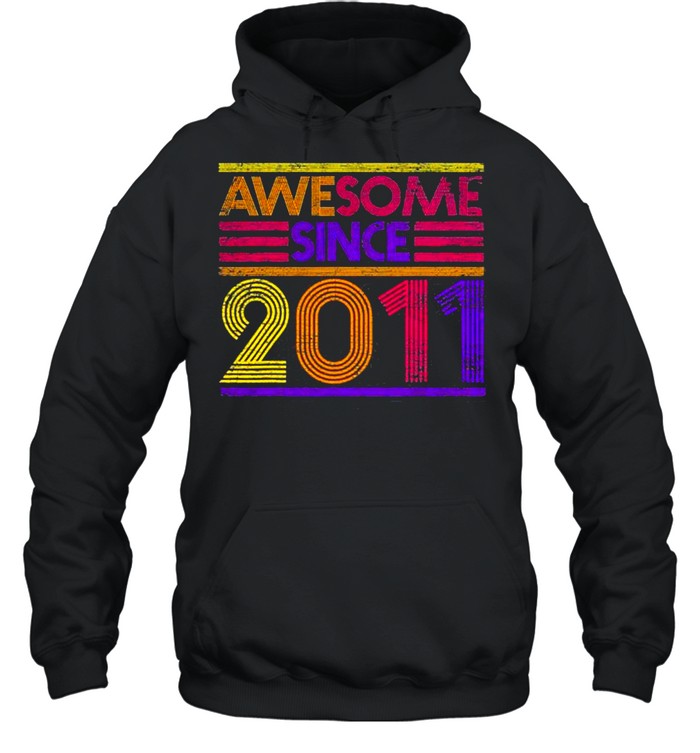 10Th Birthday Gifts Boys Girls Awesome Since 2011  Unisex Hoodie