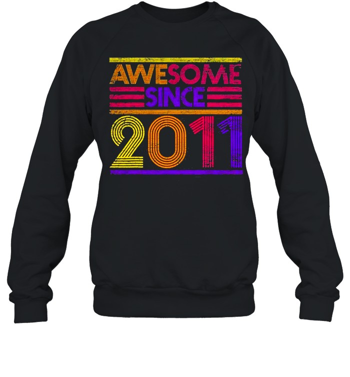 10Th Birthday Gifts Boys Girls Awesome Since 2011  Unisex Sweatshirt