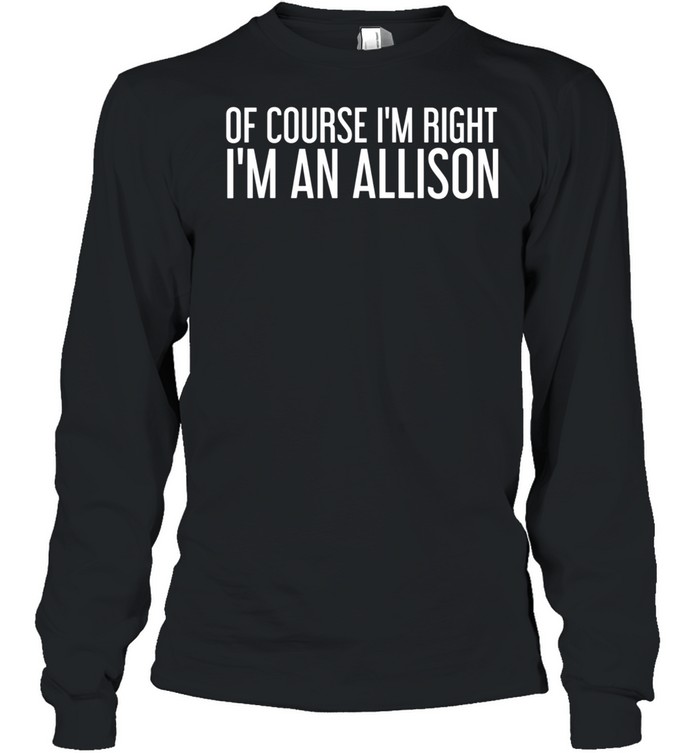 ALLISON Surname Family Tree Birthday Reunion Idea shirt Long Sleeved T-shirt