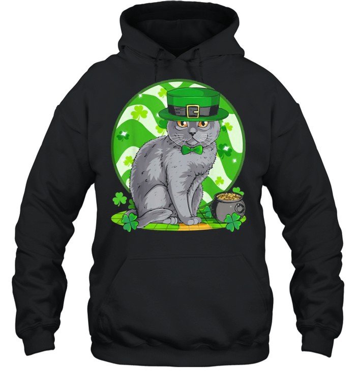 Awesome Chartreux Cat Leprechaun St. Patricks Day  Unisex Hoodie