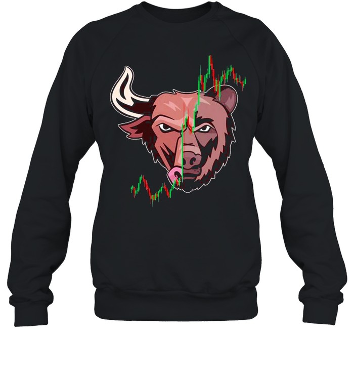 Bull Vs Bear Candlestick Chart Stock Market Investor Trader  Unisex Sweatshirt