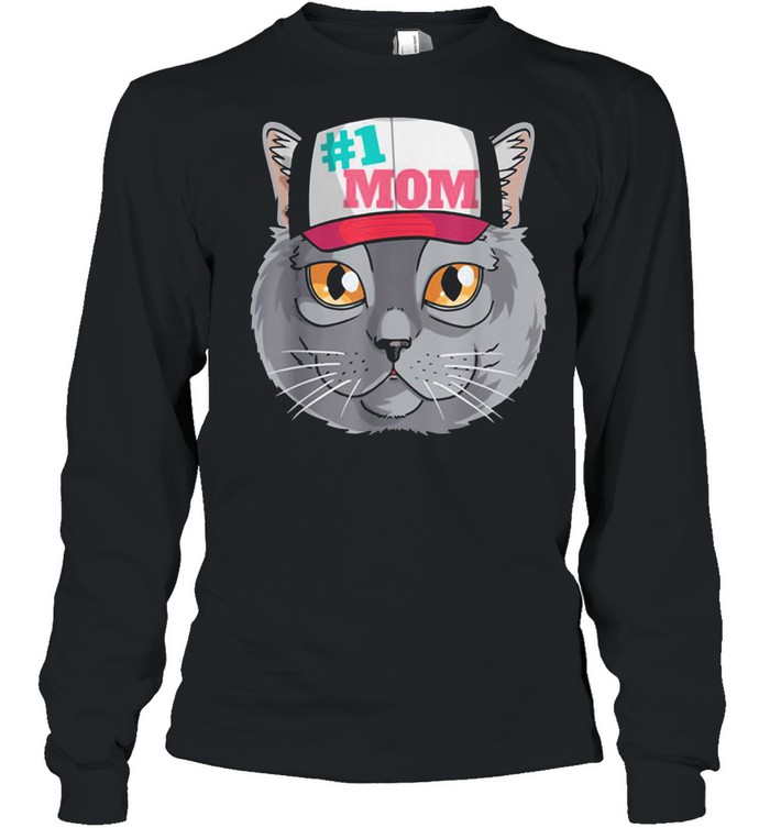 Chartreux Cat #1 Mom Mother’s Day  Long Sleeved T-shirt