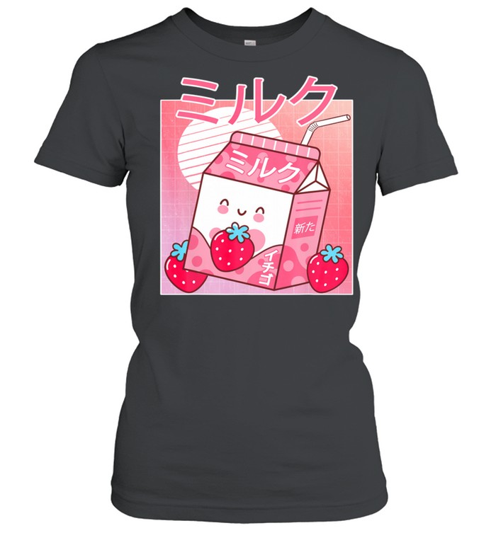 Japanese Kawaii Strawberry Milk Shake Carton Retro shirt Classic Women's T-shirt