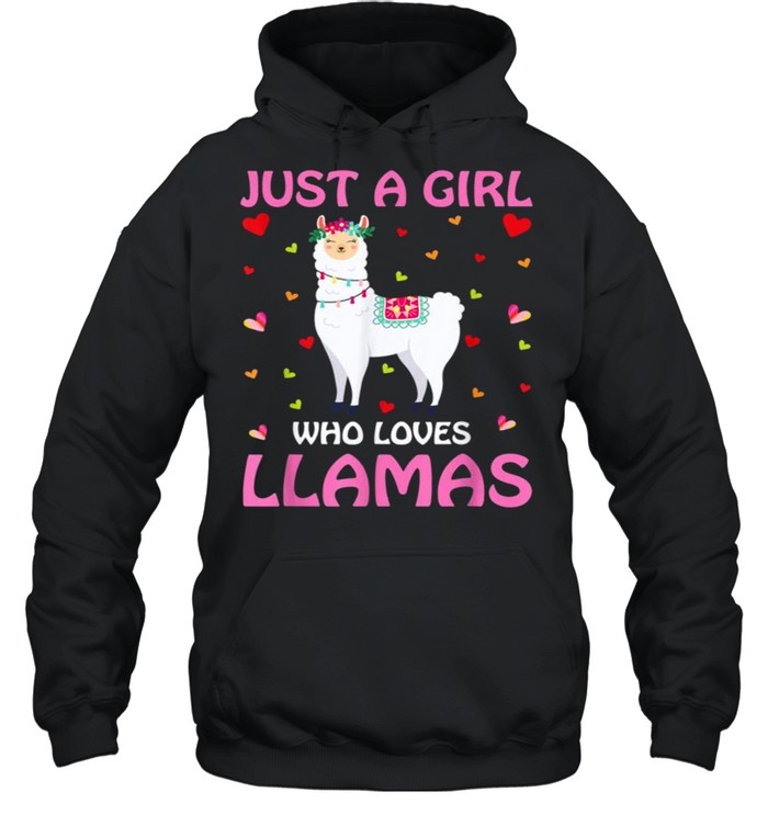 Just A Girl Who Loves Llamas Tee  Unisex Hoodie