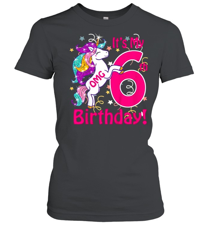 Kids Omg It’s My 9th Birthday Girls Unicorn Outfit Tee  Classic Women's T-shirt