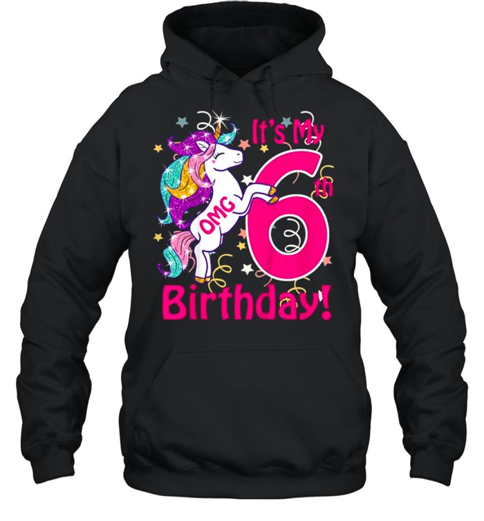 Kids Omg It’s My 9th Birthday Girls Unicorn Outfit Tee  Unisex Hoodie