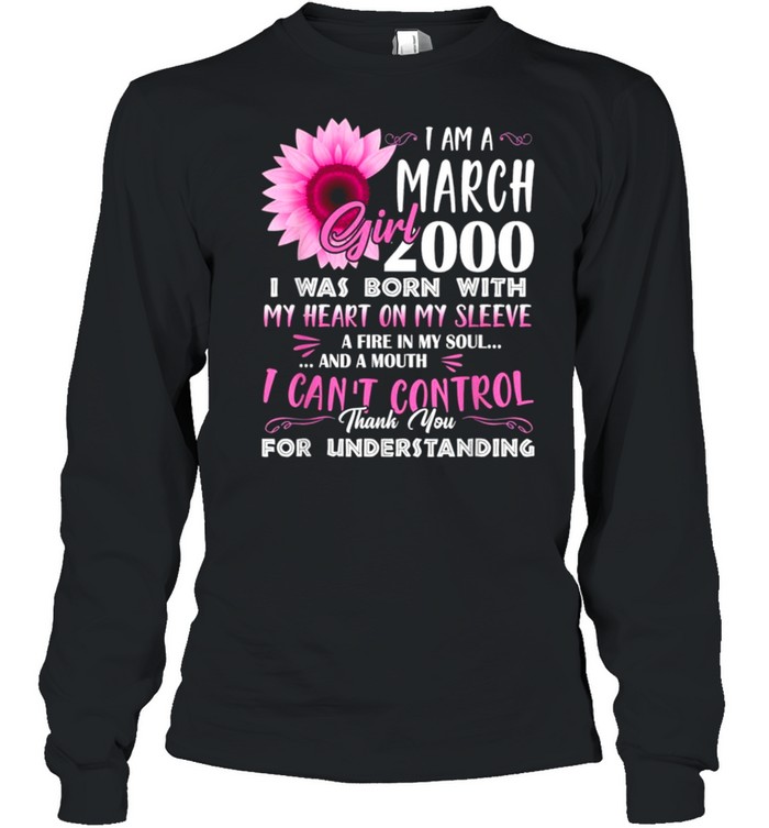 March Girl 2000 21st Birthday Gift 21 Years Old Tee  Long Sleeved T-shirt