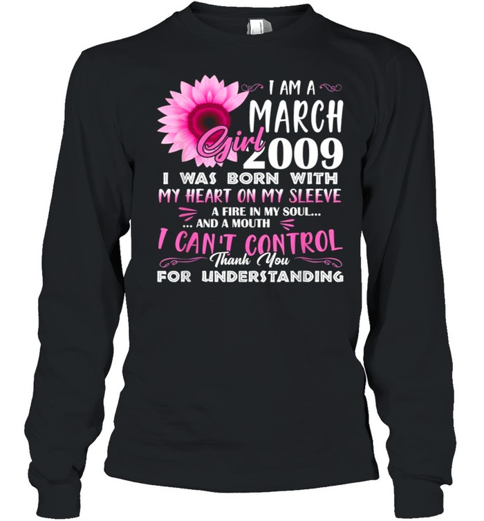 March Girl 2009 12th Birthday Gift 12 Years Old Tee  Long Sleeved T-shirt