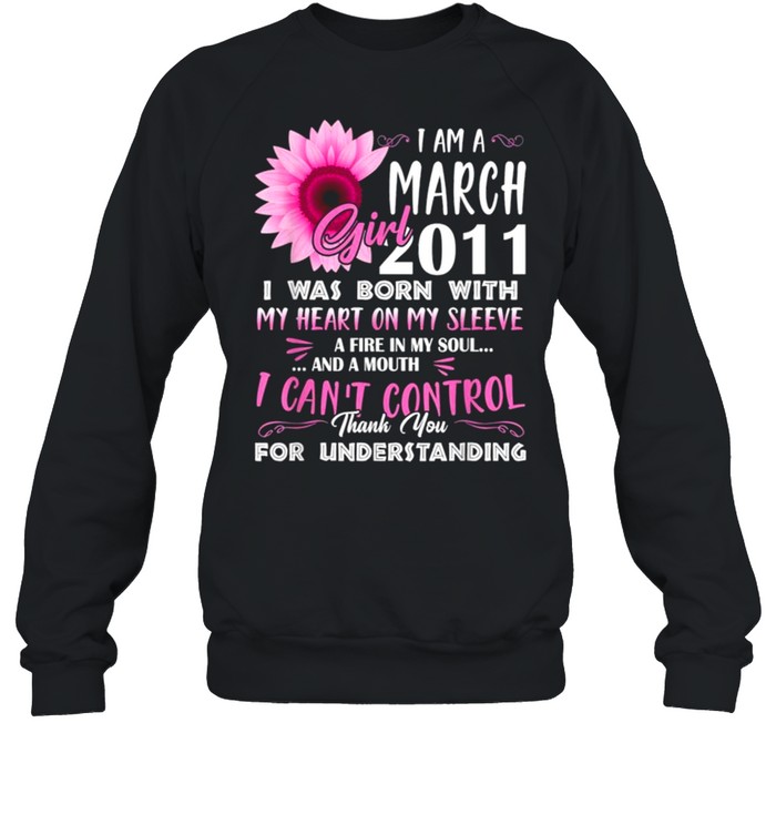 March Girl 2011 10th Birthday Gift 10 Years Old Tee  Unisex Sweatshirt