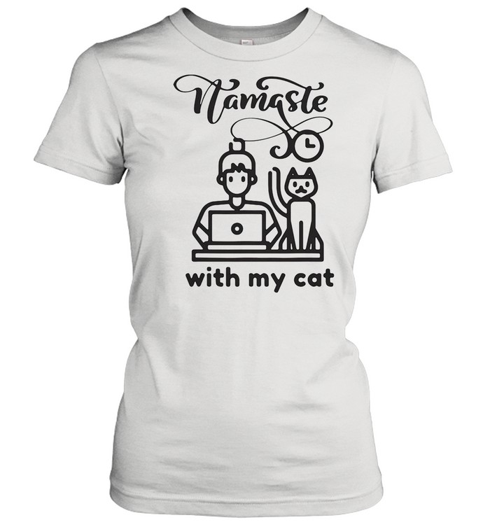 Namaste With My Cat Funny  Classic Women's T-shirt