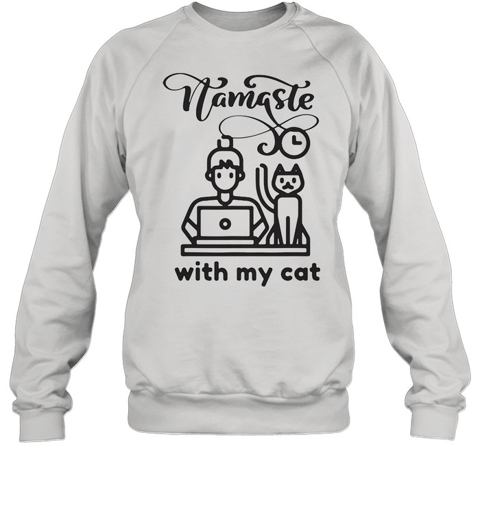 Namaste With My Cat Funny  Unisex Sweatshirt