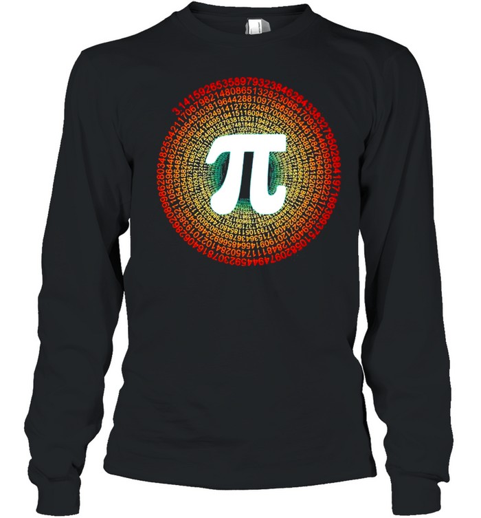Pi Day Spiral Pi Math Gift For Pi Day shirt Long Sleeved T-shirt