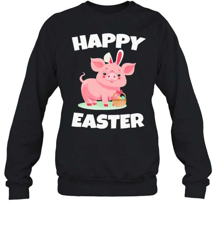 Piglet Happy Easter Day 2021 shirt Unisex Sweatshirt