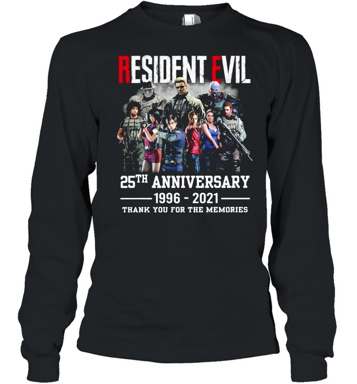 Resident Evil 25th anniversary thank you for the memories shirt Long Sleeved T-shirt