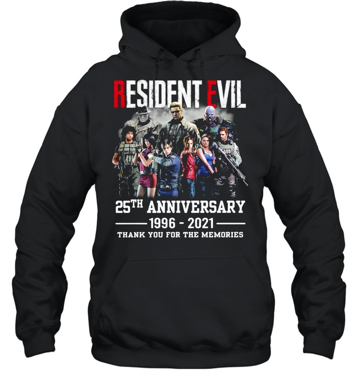 Resident Evil 25th anniversary thank you for the memories shirt Unisex Hoodie