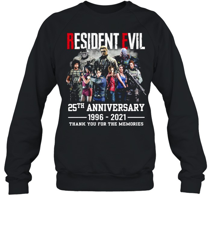 Resident Evil 25th anniversary thank you for the memories shirt Unisex Sweatshirt