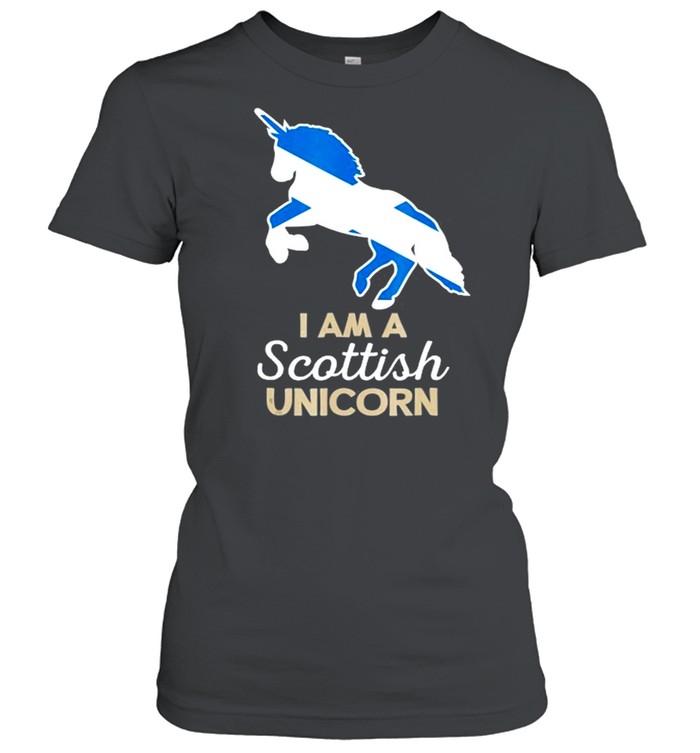Scotland Flag Scottish Unicorn Casual  Classic Women's T-shirt
