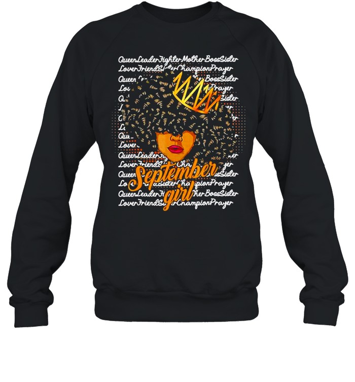 September Girl S For Black Women Birthday Gift Lover  Unisex Sweatshirt