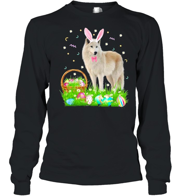 Wolf Easter Day Bunny Eggs Easter Costume shirt Long Sleeved T-shirt