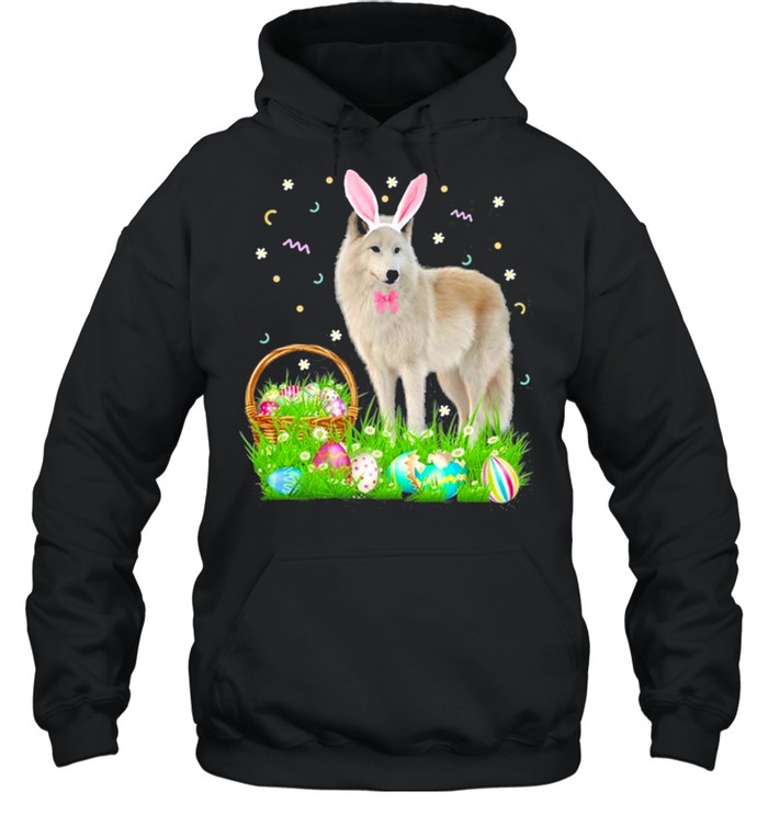 Wolf Easter Day Bunny Eggs Easter Costume shirt Unisex Hoodie
