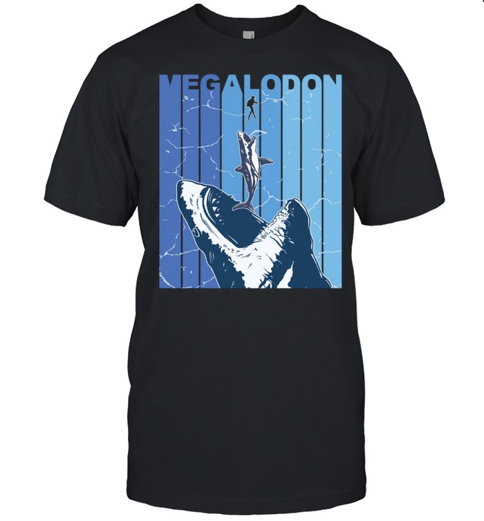Megalodon Great White Shark Giant Shark Diver shirt