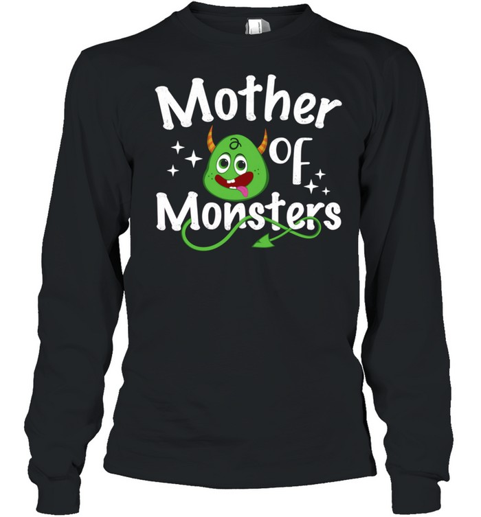 Mother of Monsters Twin Mom of Monsters Mother's Day Mama shirt Long Sleeved T-shirt