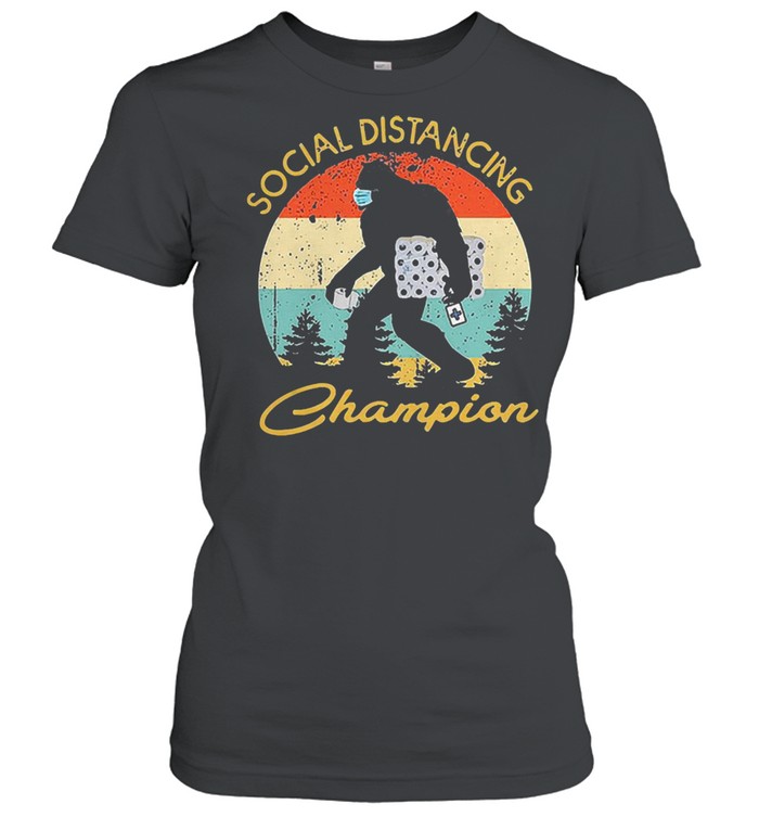Bigfoot hug toilet paper social distancing champion vintage shirt Classic Women's T-shirt