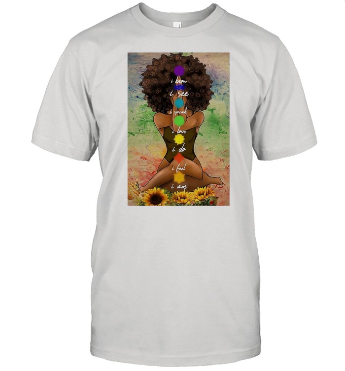 Yoga African American Wall Art Shirt