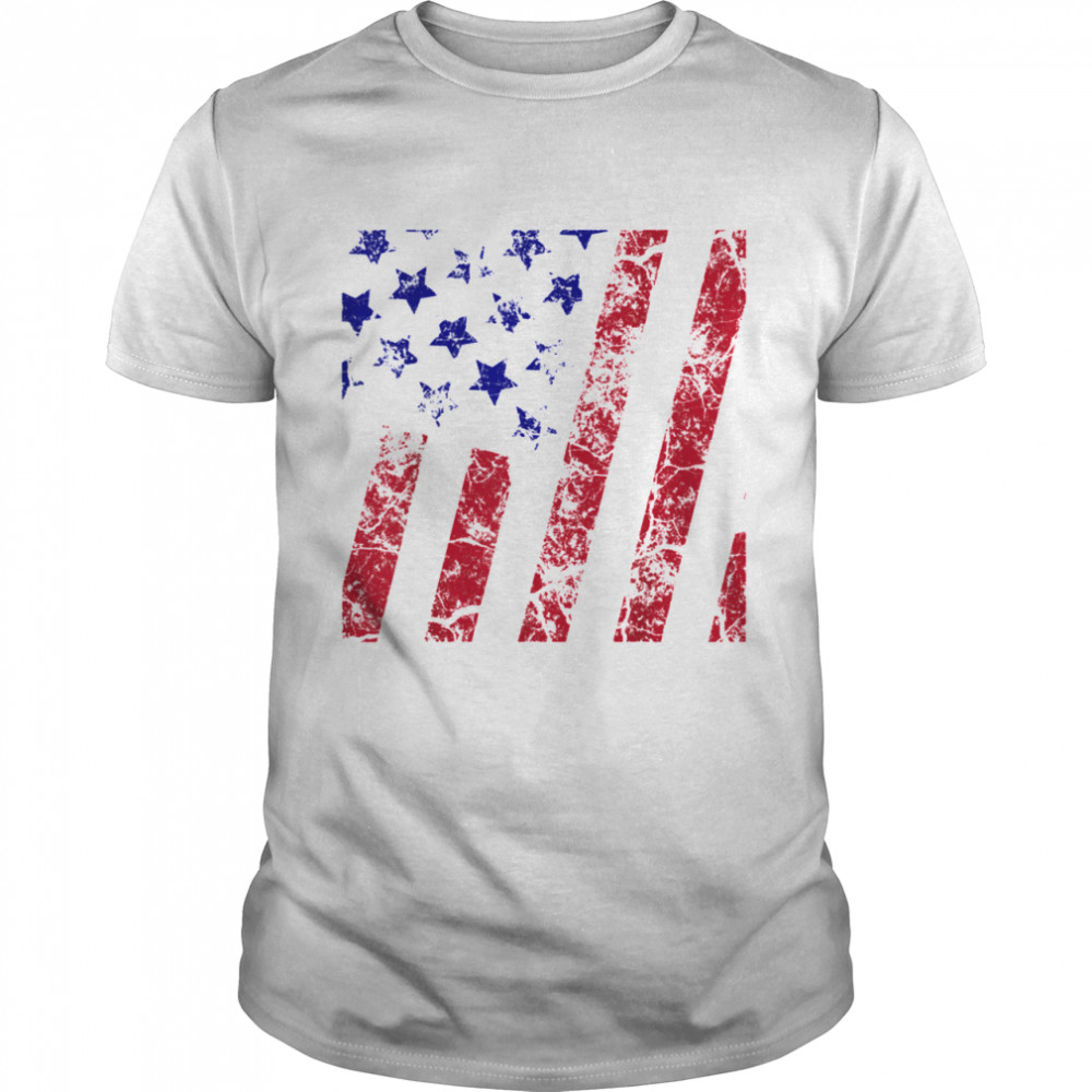 Distressed Boys Girls American Flag Shirt