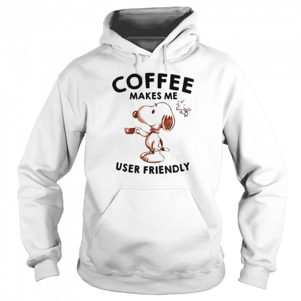 Coffee Makes Me User Friendly Snoopy  Unisex Hoodie