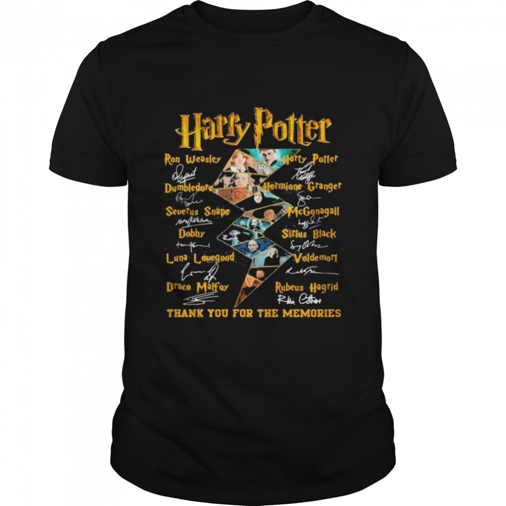 Harry Potter Signature Present Thank You For The Memories Shirt