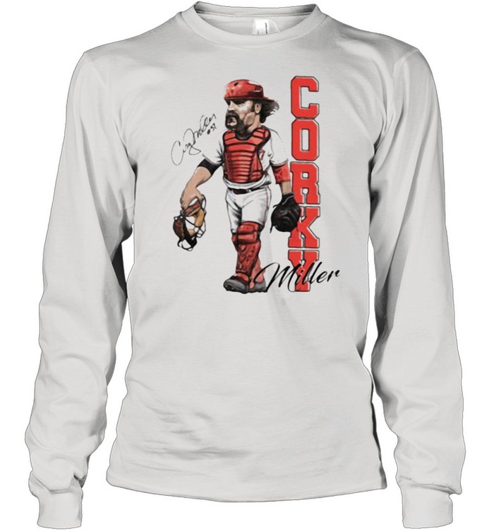 Corky miller signature player baseball shirt Long Sleeved T-shirt