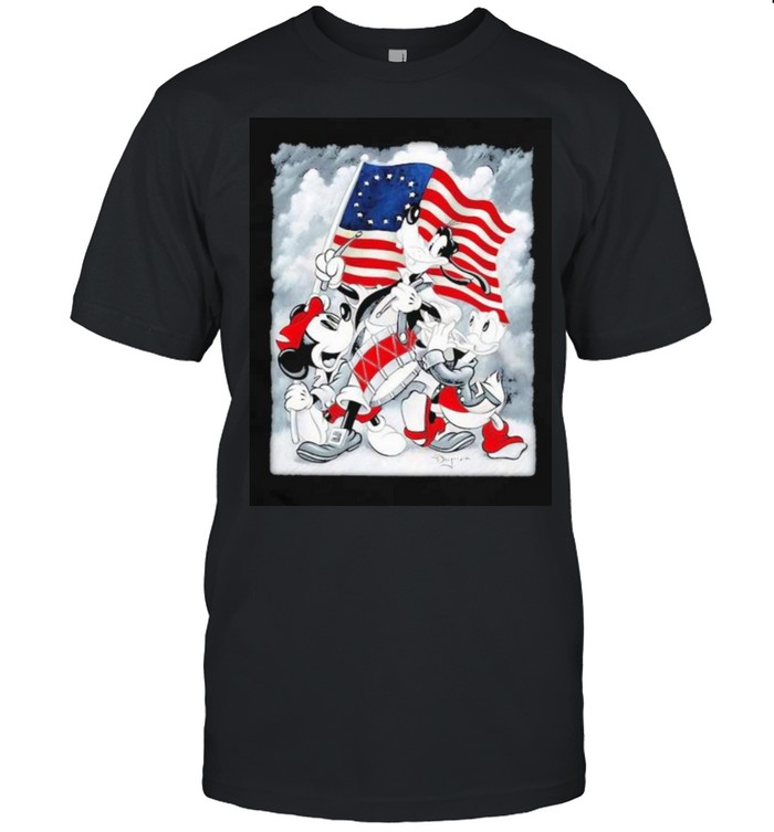 Disney mickey american flag 4th of july independence shirt